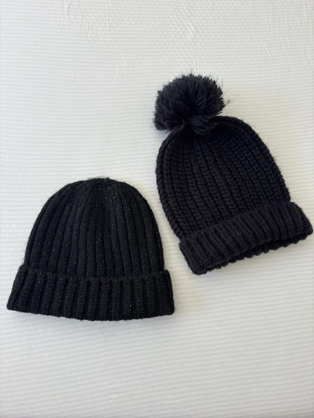 Black Knit Beanie Set - Stylish Winter Hats